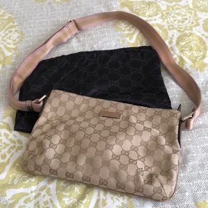 Authentic Gucci metallic crossbody
